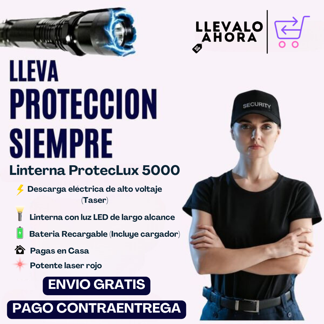 ProtecLux 5000™ - Linterna Taser Recargable de Alta Calidad